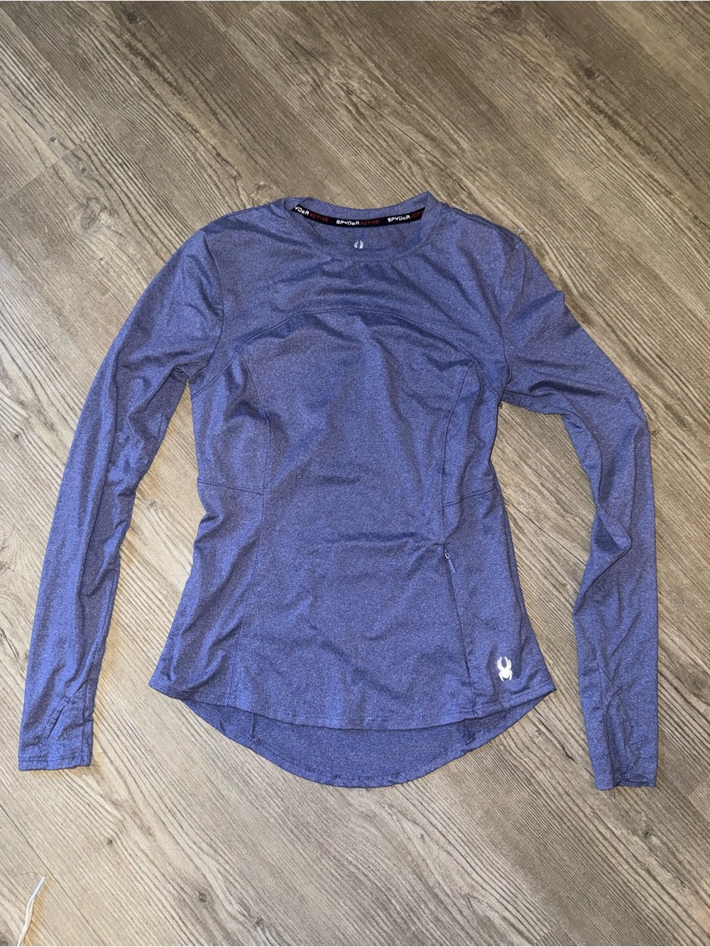 Spyder Women's Long Sleeve Heathered Purple Performance Top